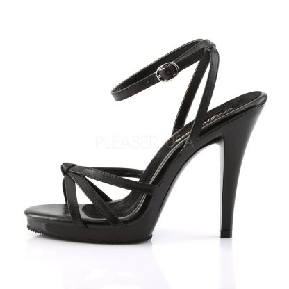 side view of Strappy ankle wrap sandal shoe with 4.5-inch heel Flair-436