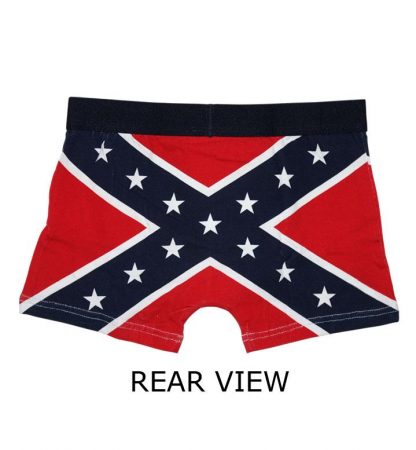 back of Rebel flag boxer briefs men's underwear