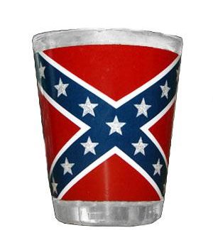 Rebel flag shot glass
