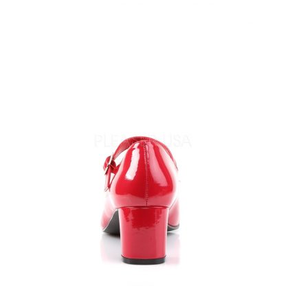 back of red Mary Jane shoe with 2-inch heel Schoolgirl-50