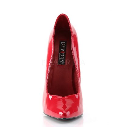 front of red Fetish pump shoes with steel 6-inch Scream-01