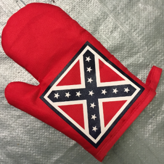 Rebel Confederate flag oven mitt