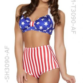 T3090-SH3090-AF American flag 1940's pin up costume