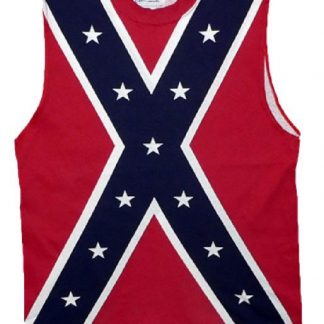 Confederate flag sleeveless T-shirt, Rebel tank top shirt