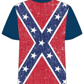 PRBFFD Distressed Confederate flag T-shirt