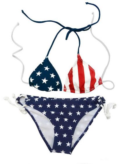 American flag 2-piece bikini set LXUSA