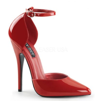Ankle strap fetish D'Orsay pumps with 6-inch heel Domina-402
