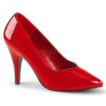 red Pointed toe pump shoes with 4-inch spike heel Dream-420
