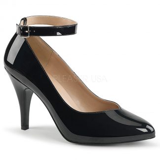 Black ankle strap pump shoe with 4-inch heel Dream-431