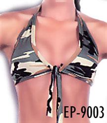 camouflage Front tie Daisy Mae halter top 9003