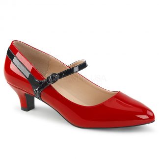 red Mary Jane pump with 2-inch kitten heel Fab-425