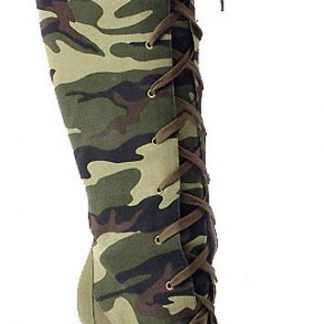 Sergeant knee high sexy camouflage women's Army boots 5025