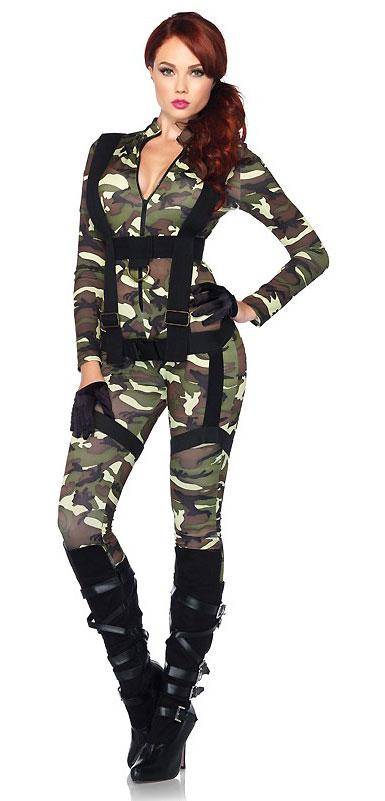 85166 Pretty Paratrooper Camouflage Costume