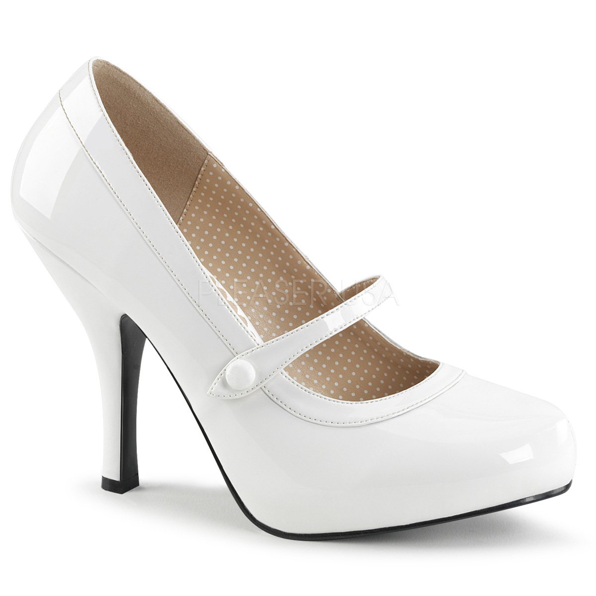 white spike heels