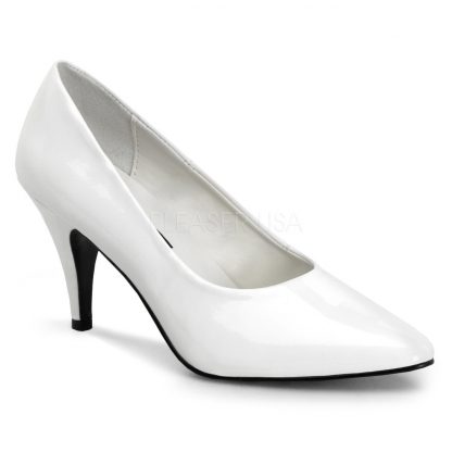 Classic white pump shoes with 3-inch spike heels Pump-420
