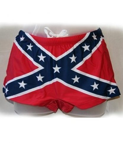 Rebel flag lady's Lycra Dixie shorts 18696
