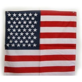 American flag cotton bandana, size 22 inches by 22 inches 357964