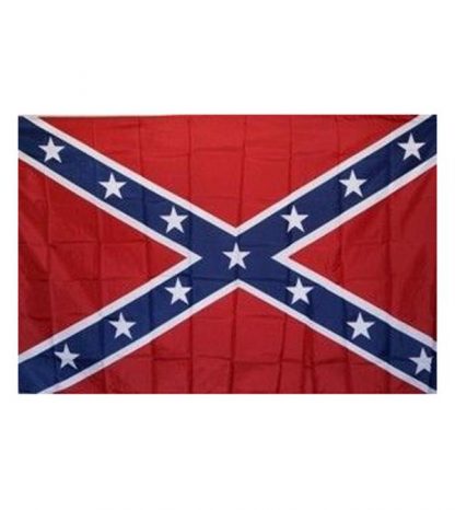 830073 Polyester Rebel Battle flag, 3x5 with canvas header