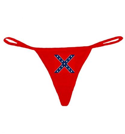 Rebel Confederate flag red thong underwear