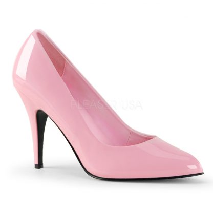 Classic woman's baby pink pump shoe with 4-inch spike heels Vanity-420