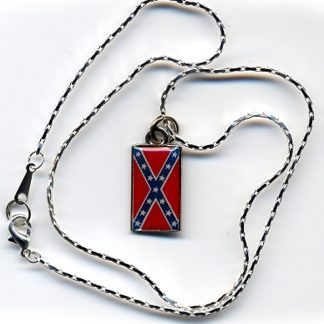necklace with Confederate Battole flag pendant