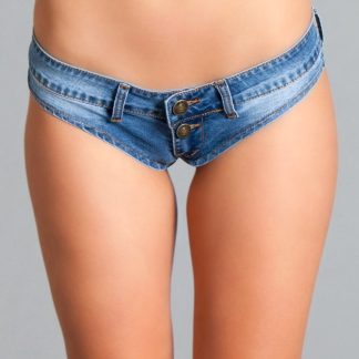 low rise mini denim shorts jeans bikini bottom BWJ2BL
