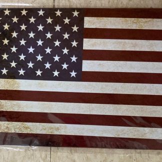 distressed American flag metal sign MS114