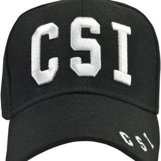 CSI Crime Scene Investigator embroidered black baseball hat 311527