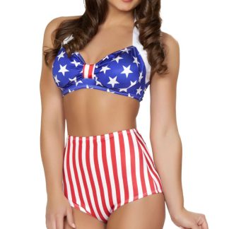 American flag pinup style 2-pc star and stripes costume 3090