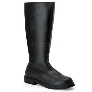 Men's pirate captain faux leather knee high boot with 1-inch heel Captain-100